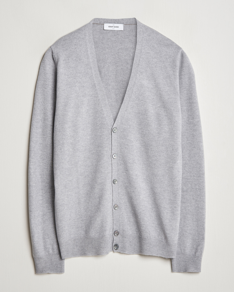 Men | Sweaters & Knitwear | Gran Sasso | Wool/Cashmere Cardigan Light Grey
