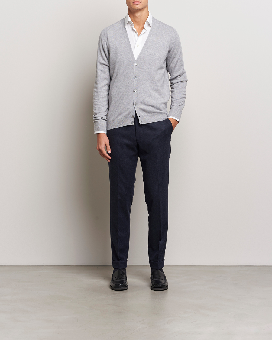 Men | Sweaters & Knitwear | Gran Sasso | Wool/Cashmere Cardigan Light Grey