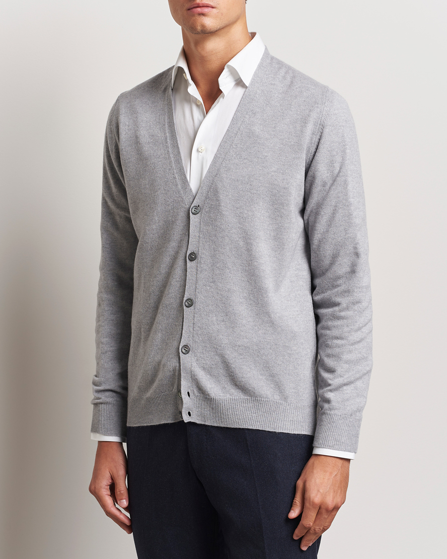 Men | Sweaters & Knitwear | Gran Sasso | Wool/Cashmere Cardigan Light Grey