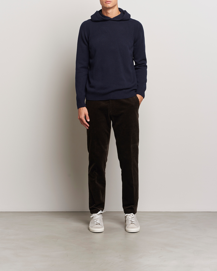 Men | Sweaters & Knitwear | Gran Sasso | Wool Hoodie Navy