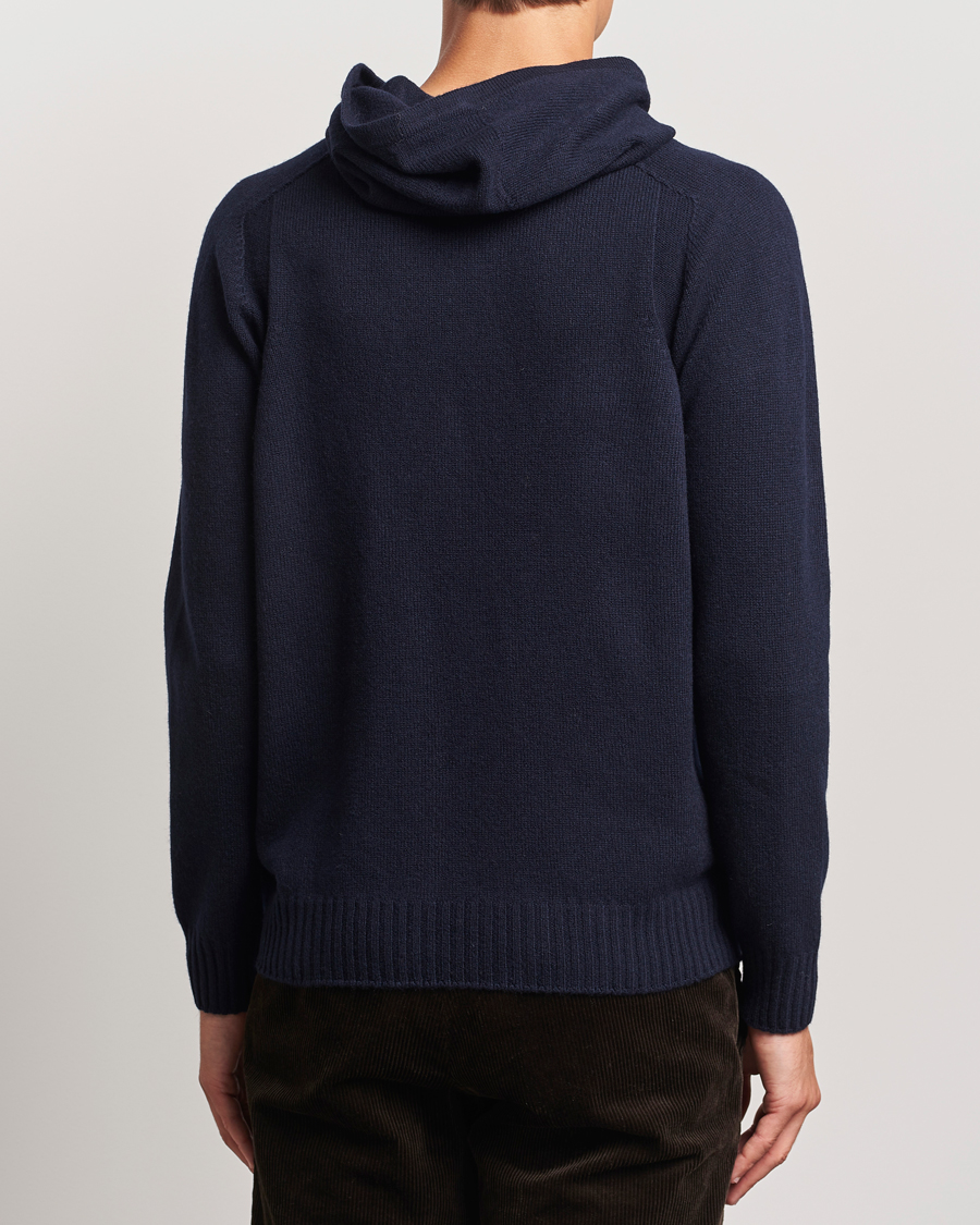 Men | Sweaters & Knitwear | Gran Sasso | Wool Hoodie Navy
