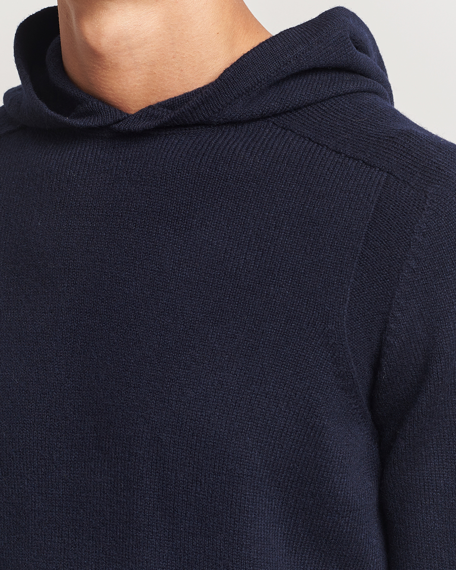 Men | Sweaters & Knitwear | Gran Sasso | Wool Hoodie Navy