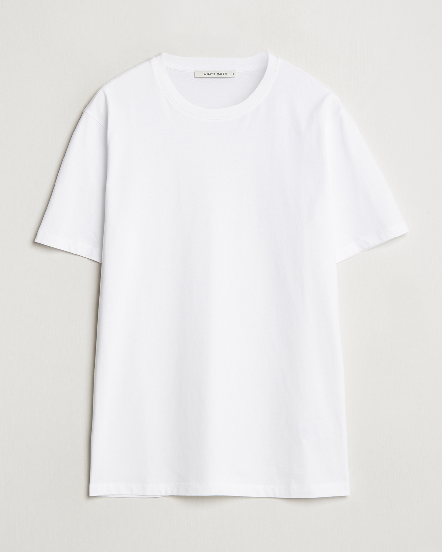 Men | T-Shirts | A Day's March | Midweight T-Shirt White