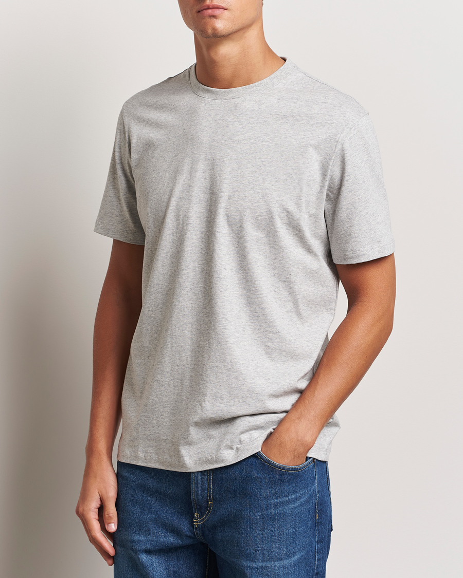 Men | T-Shirts | A Day's March | Midweight T-Shirt Grey Melange