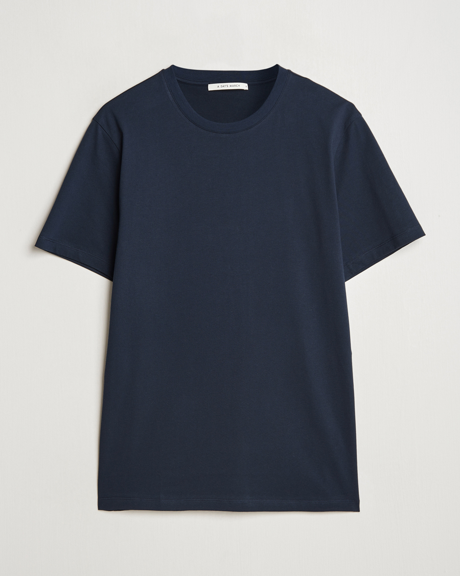 Men | T-Shirts | A Day's March | Midweight T-Shirt Navy