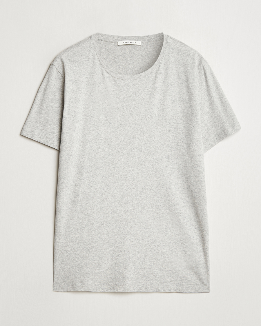 Men | T-Shirts | A Day's March | Lightweight T-Shirt Grey Melange