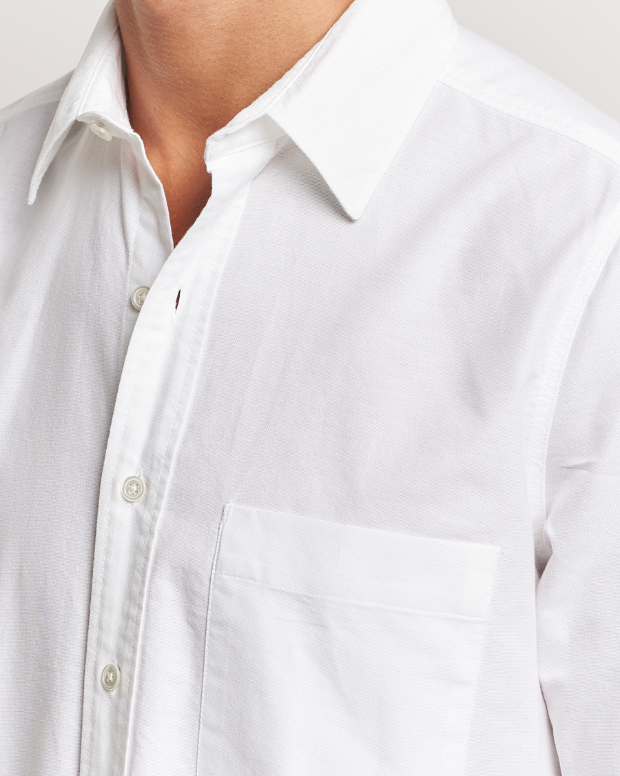 Men | Shirts | A Day's March | Mason Dyed Oxford Shirt White