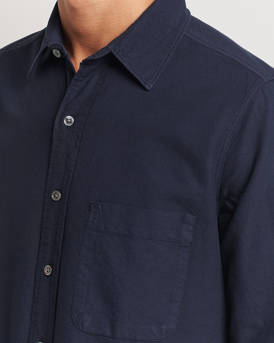 Men | Shirts | A Day's March | Mason Dyed Oxford Shirt Navy