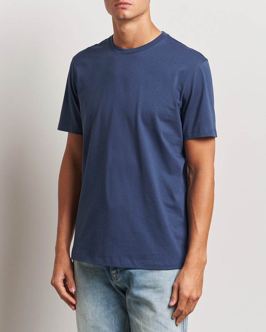 Men | T-Shirts | A Day's March | Midweight T-Shirt Brewers Blue