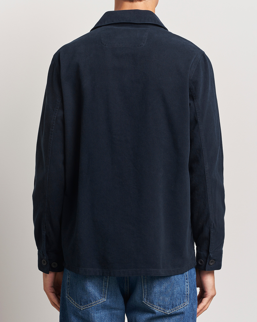 Men | Coats & Jackets | A Day's March | Algot Lyocell Overshirt Navy