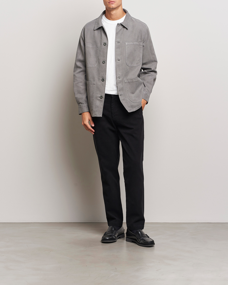 Men | Shirts | A Day's March | Algot Cotton Lyocell Overshirt Grey