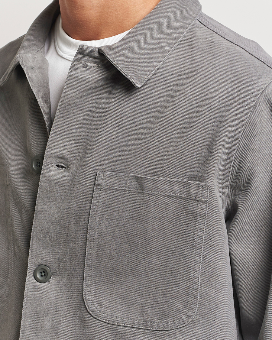 Men | Shirts | A Day's March | Algot Cotton Lyocell Overshirt Grey