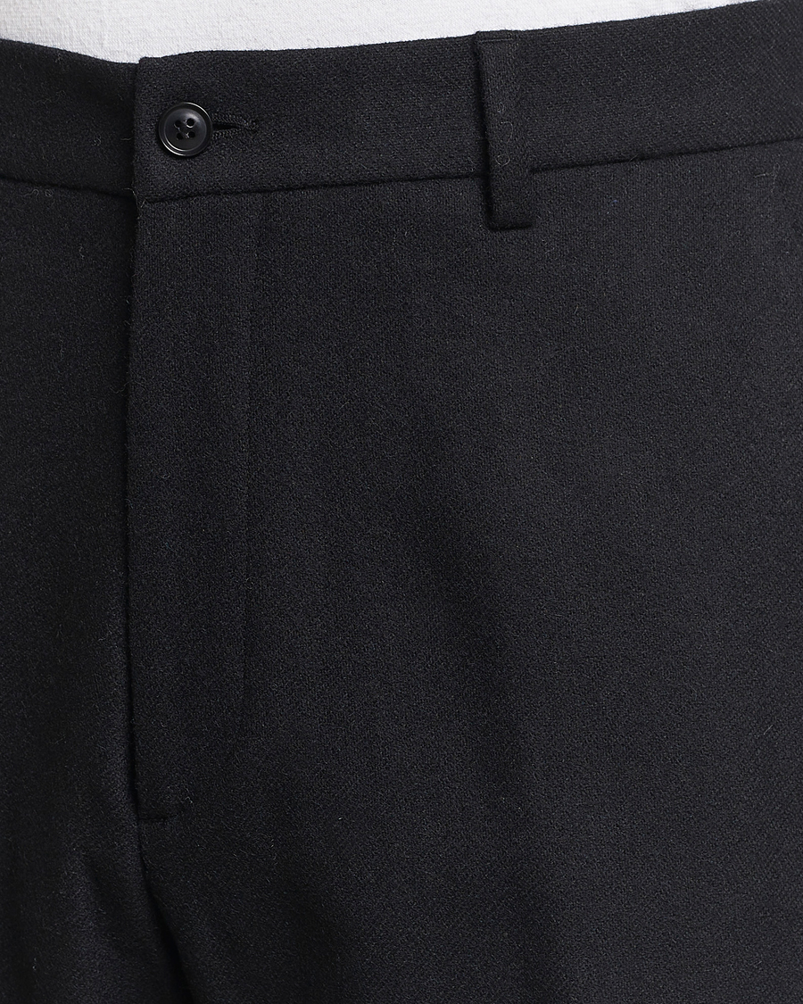 Men | Trousers | A Day's March | Gairloch Relaxed Wool Trousers Black