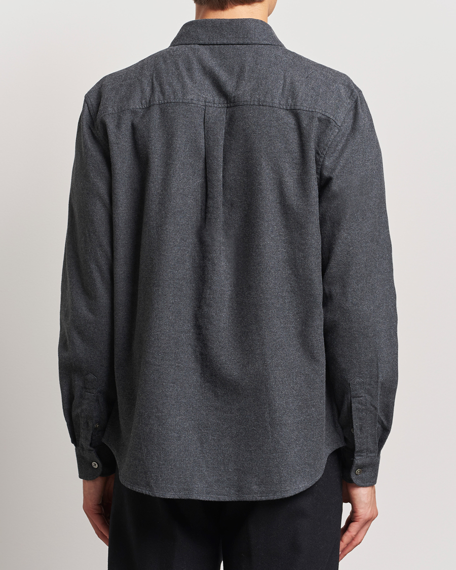 Men | Shirts | A Day's March | Newark Flannel Shirt Charcoal