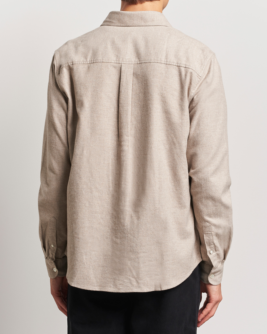 Men | Shirts | A Day's March | Newark Flannel Shirt Sand Melange
