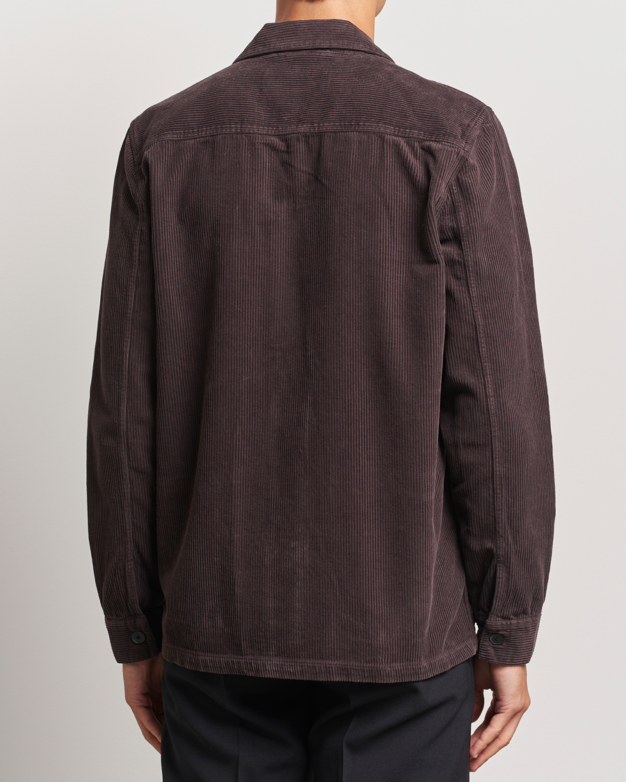 Men | Shirts | A Day's March | Banagher Corduroy Overshirt Chocolate