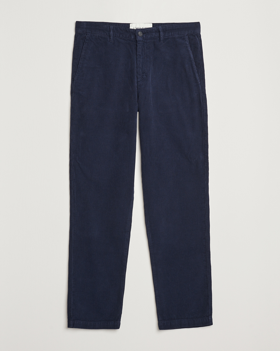 Men | Trousers | A Day's March | Miller Corduroy Trousers Navy