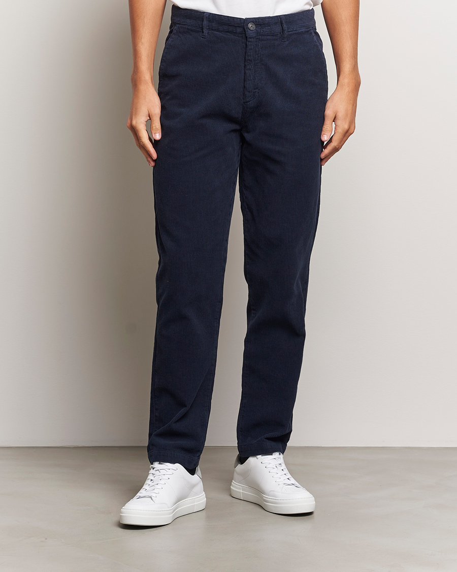 Men | Trousers | A Day's March | Miller Corduroy Trousers Navy