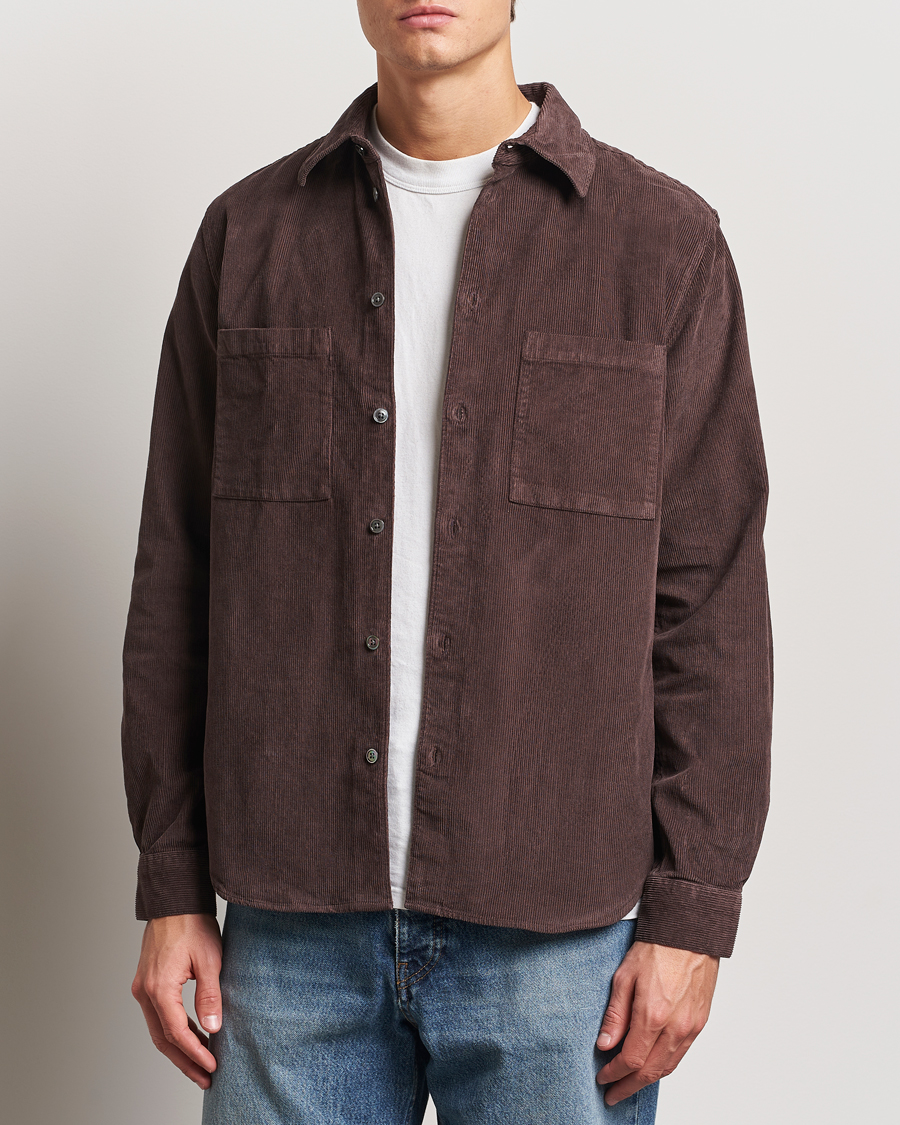 Men | Shirts | A Day's March | Denver Corduroy Shirt Chocolate