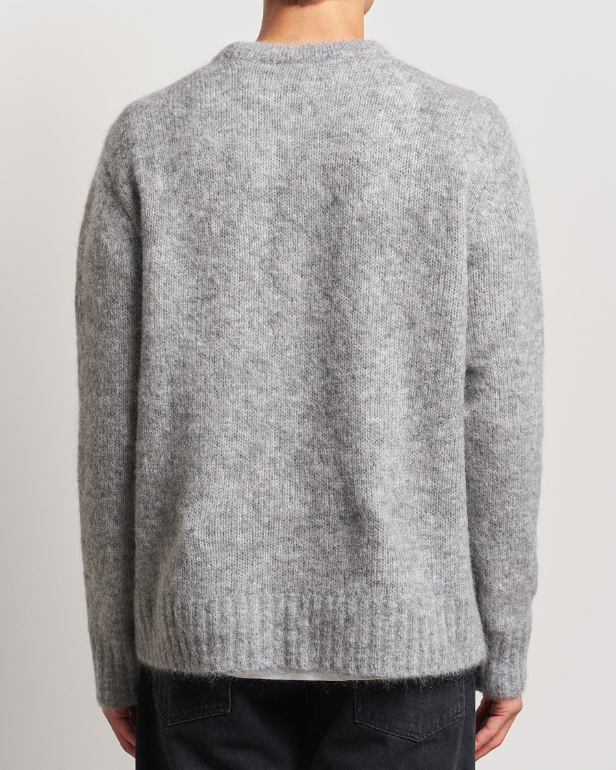 Men | Sweaters & Knitwear | A Day's March | Tietar Mohair Sweater Grey Melange