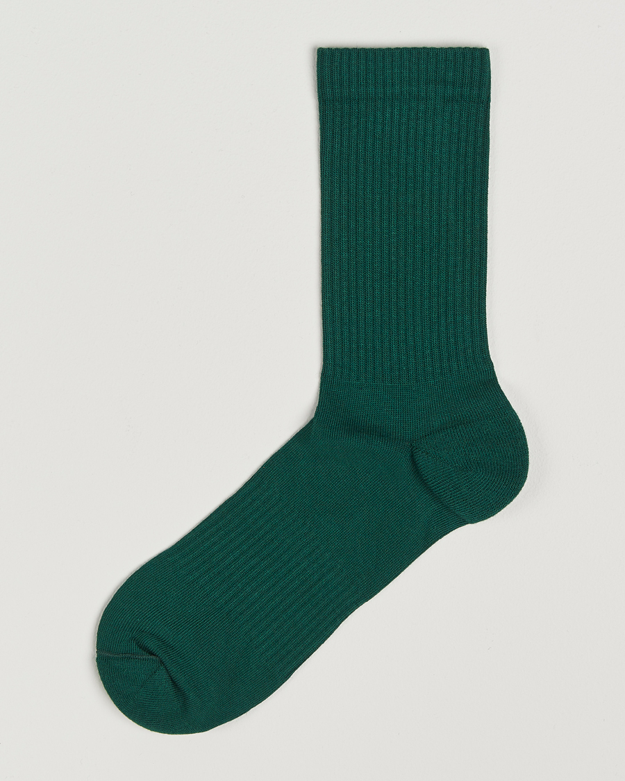 Men | Underwear & Socks | Sweyd | Crew Cotton Socks Green
