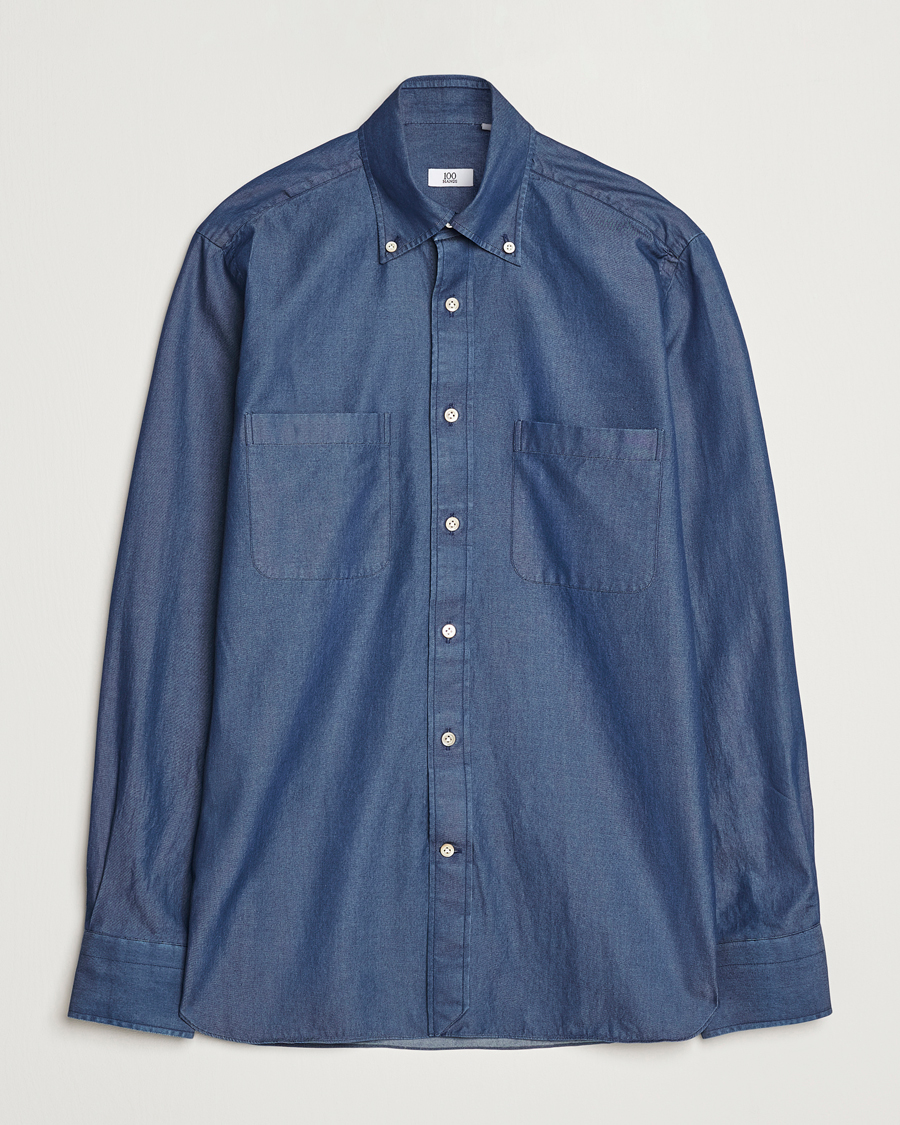 Men | Shirts | 100Hands | Beverly Bata Wash Denim Shirt Blue