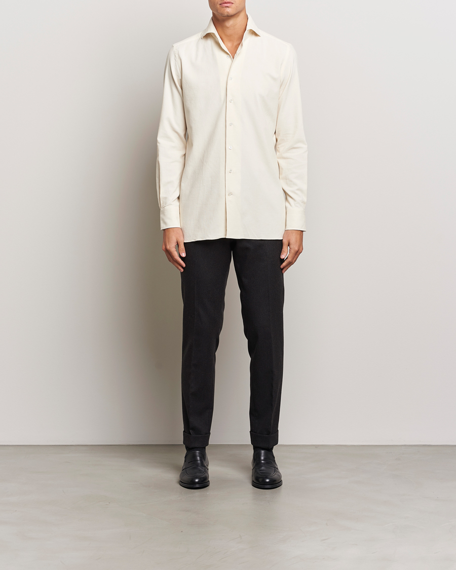 Men | Shirts | 100Hands | Japan Corduroy Shirt Off White