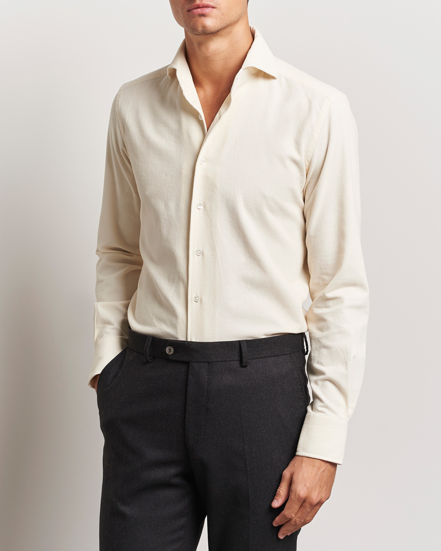 Men | Shirts | 100Hands | Japan Corduroy Shirt Off White