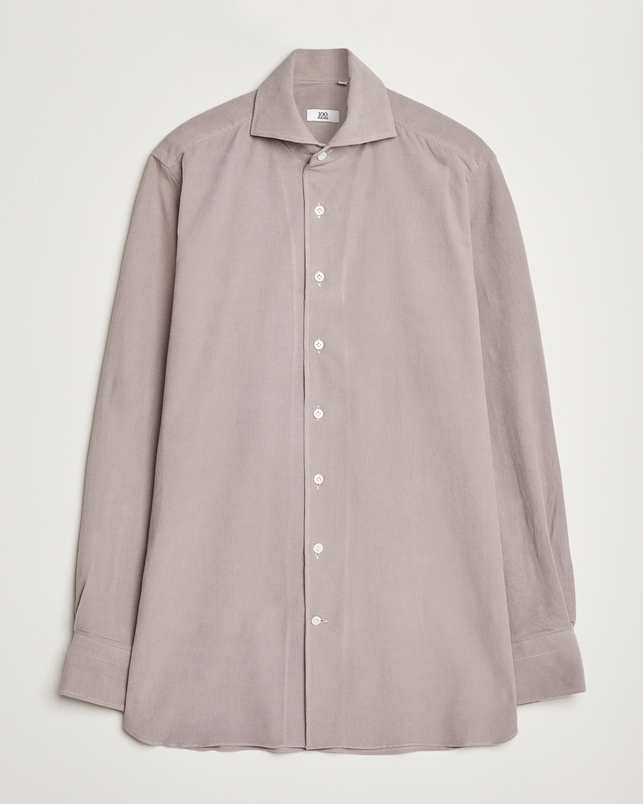 Men | Shirts | 100Hands | Japan Corduroy Shirt Aubergine