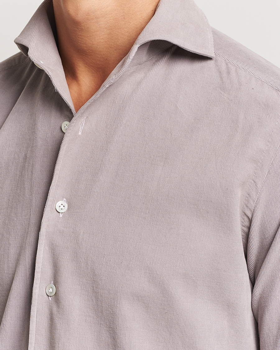 Men | Shirts | 100Hands | Japan Corduroy Shirt Aubergine