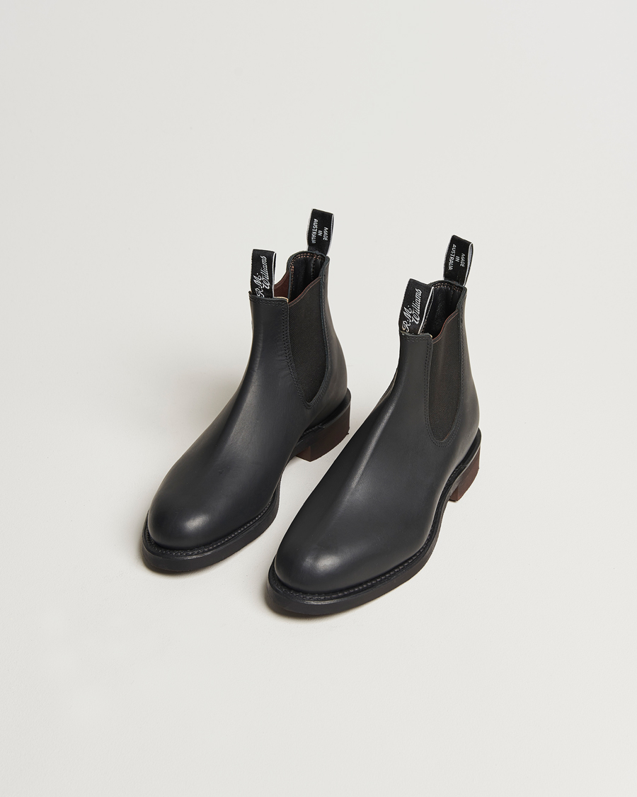 Men | Boots | R.M.Williams | Gardener G Boot Greasy Kip Black