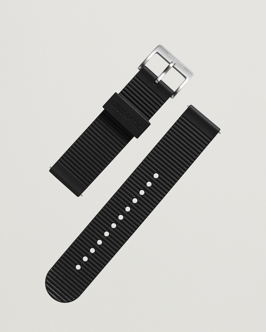 Men | Watch straps | UNIMATIC | TPU Quick Relese 22mm Strap Black