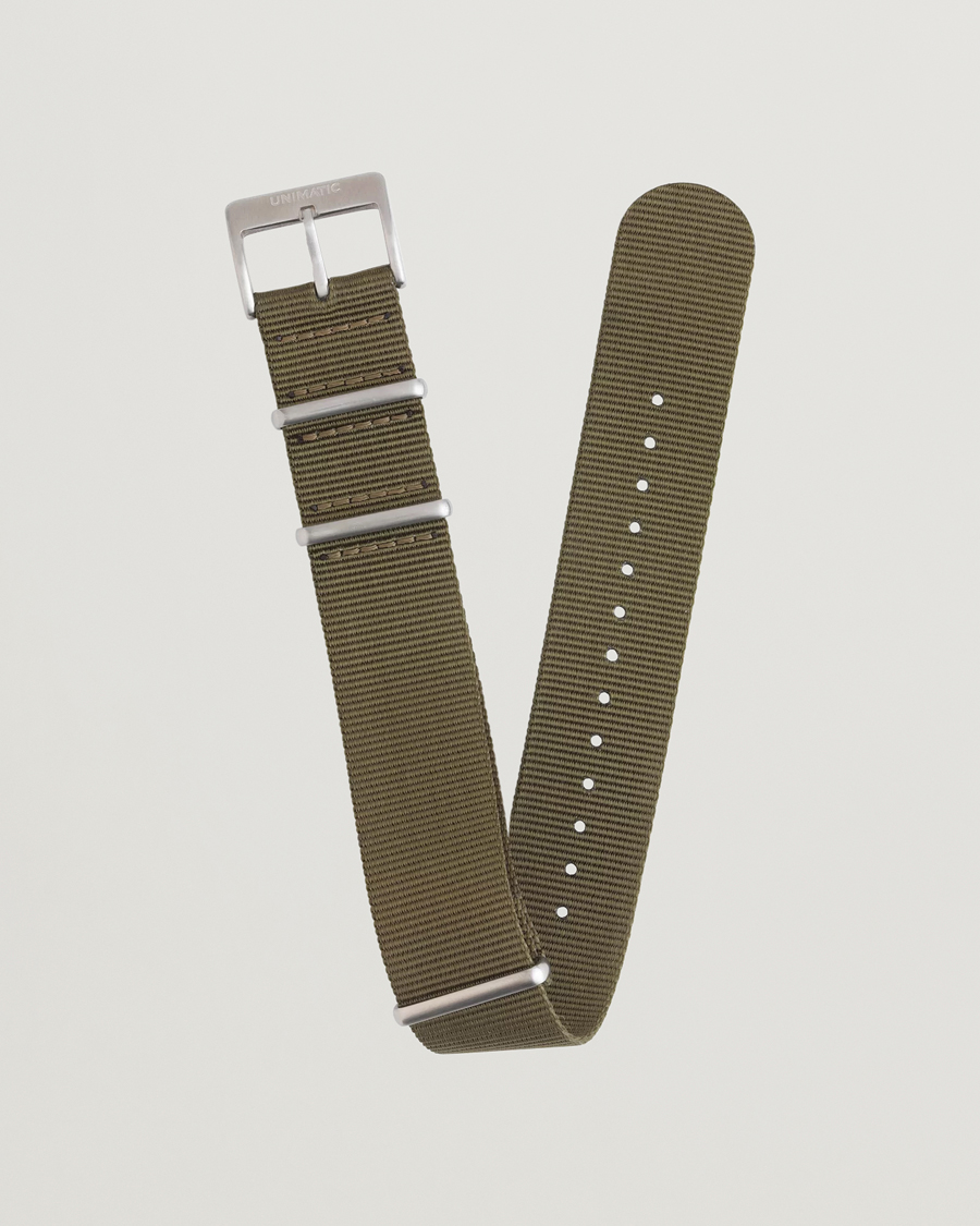 Men | UNIMATIC Nylon Nato Steel 22mm Strap Olive | UNIMATIC | Nylon Nato Steel 22mm Strap Olive