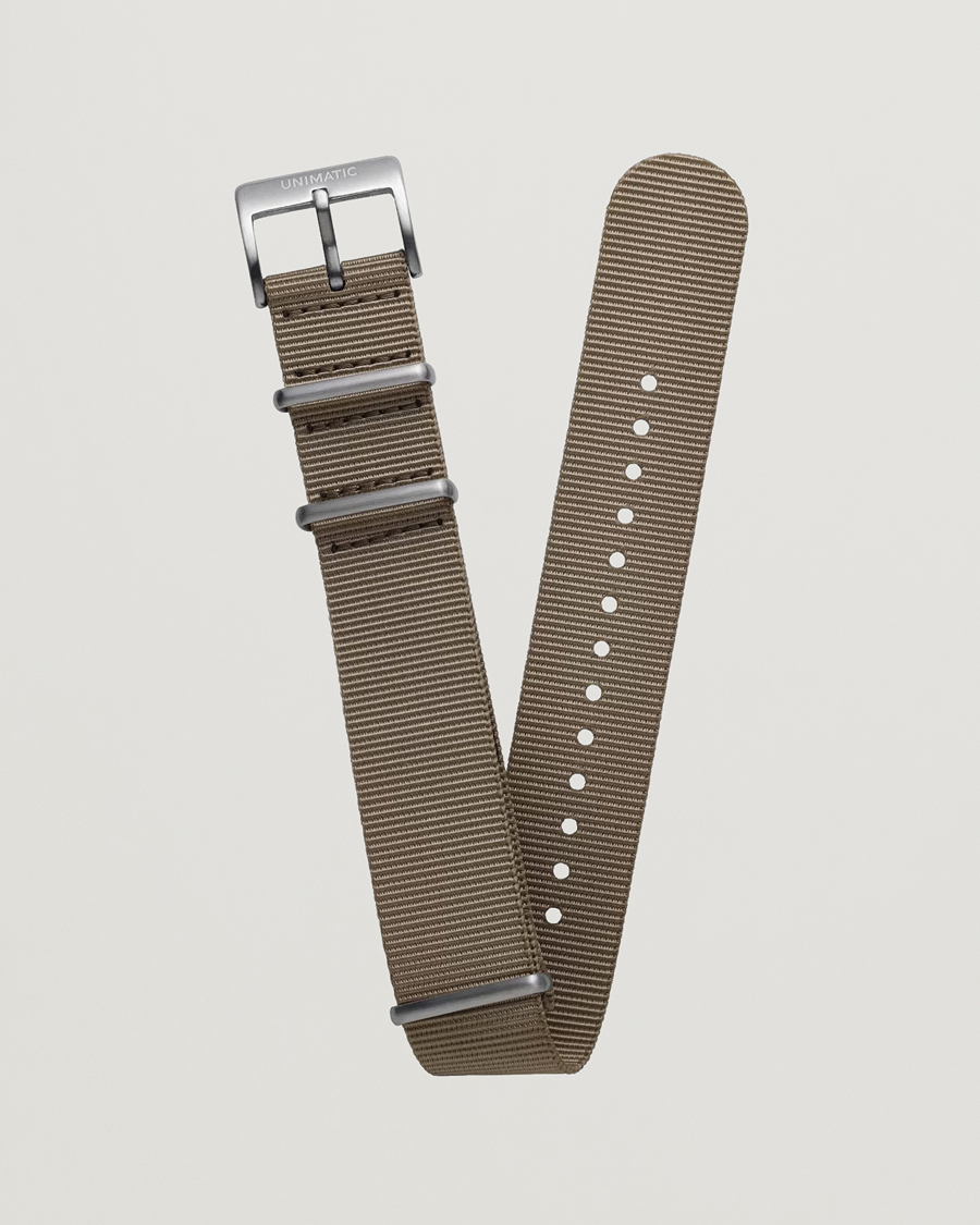 Men | Watch straps | UNIMATIC | Nylon Nato Steel 22m Strap Sand