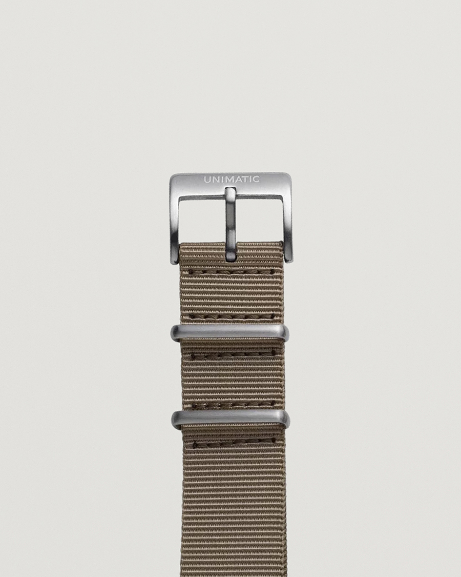 Men | Watch straps | UNIMATIC | Nylon Nato Steel 22m Strap Sand