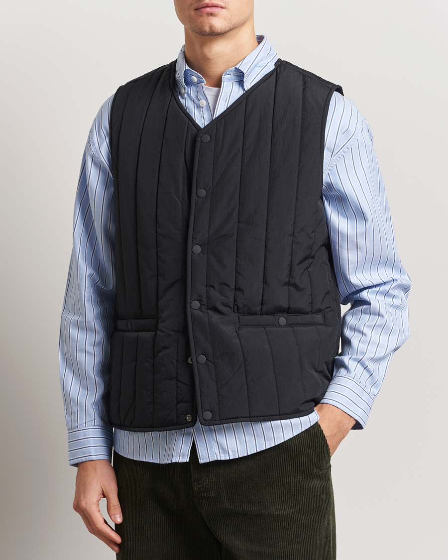 Men | Gilets | LES DEUX | Martin Nylon Paded Vest Black