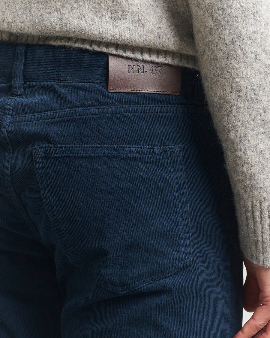 Men | Trousers | NN07 | Tony Corduroy 5-Pocket Pants Navy Blue