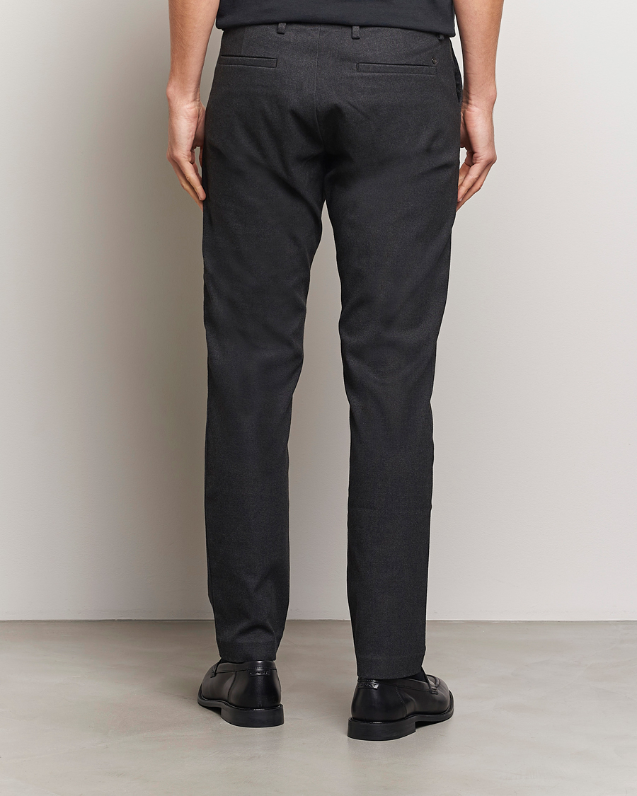 Men | Trousers | NN07 | Theo Regular Fit Brushed Chinos Black Melange