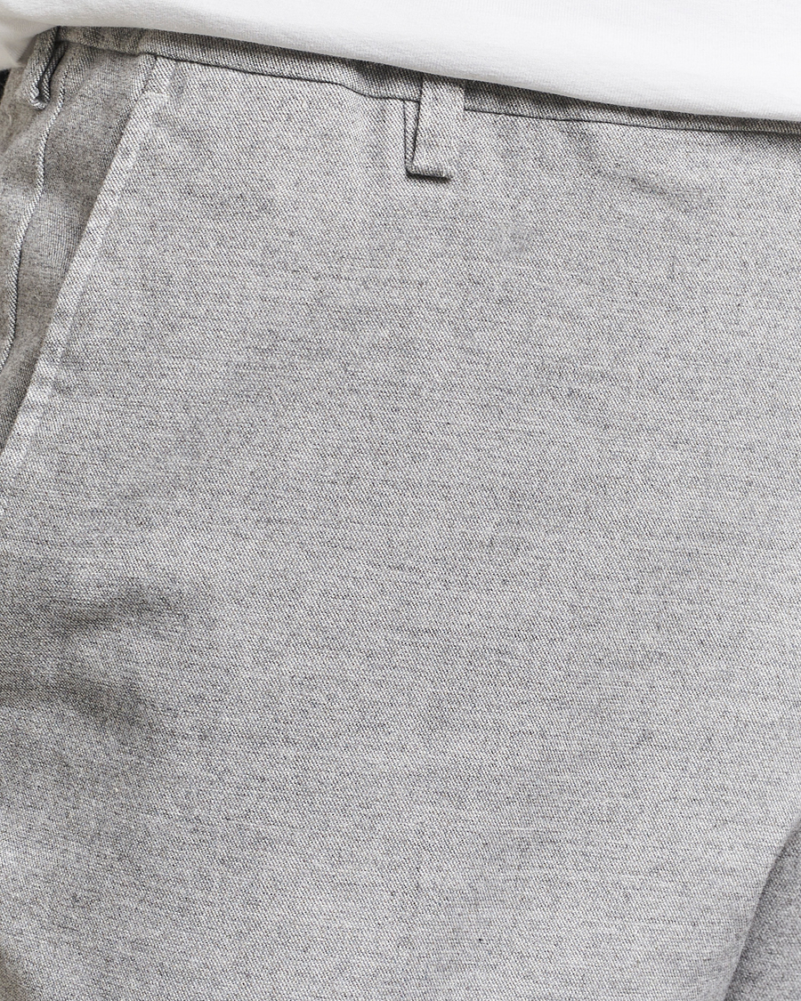 Men | Trousers | NN07 | Billie Brushed Drawstring Trousers Light Grey Melange