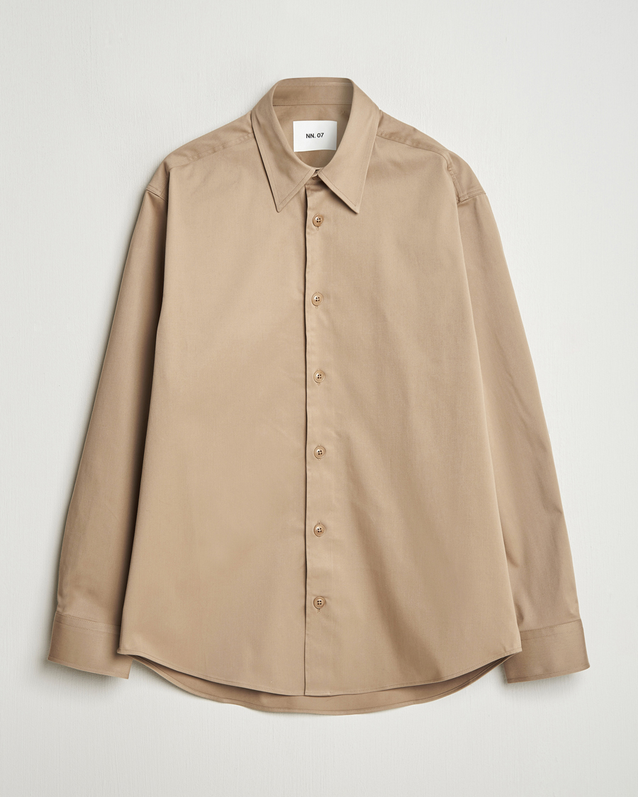 Men | Shirts | NN07 | Quinsy Cotton Overshirt Timber Wolf