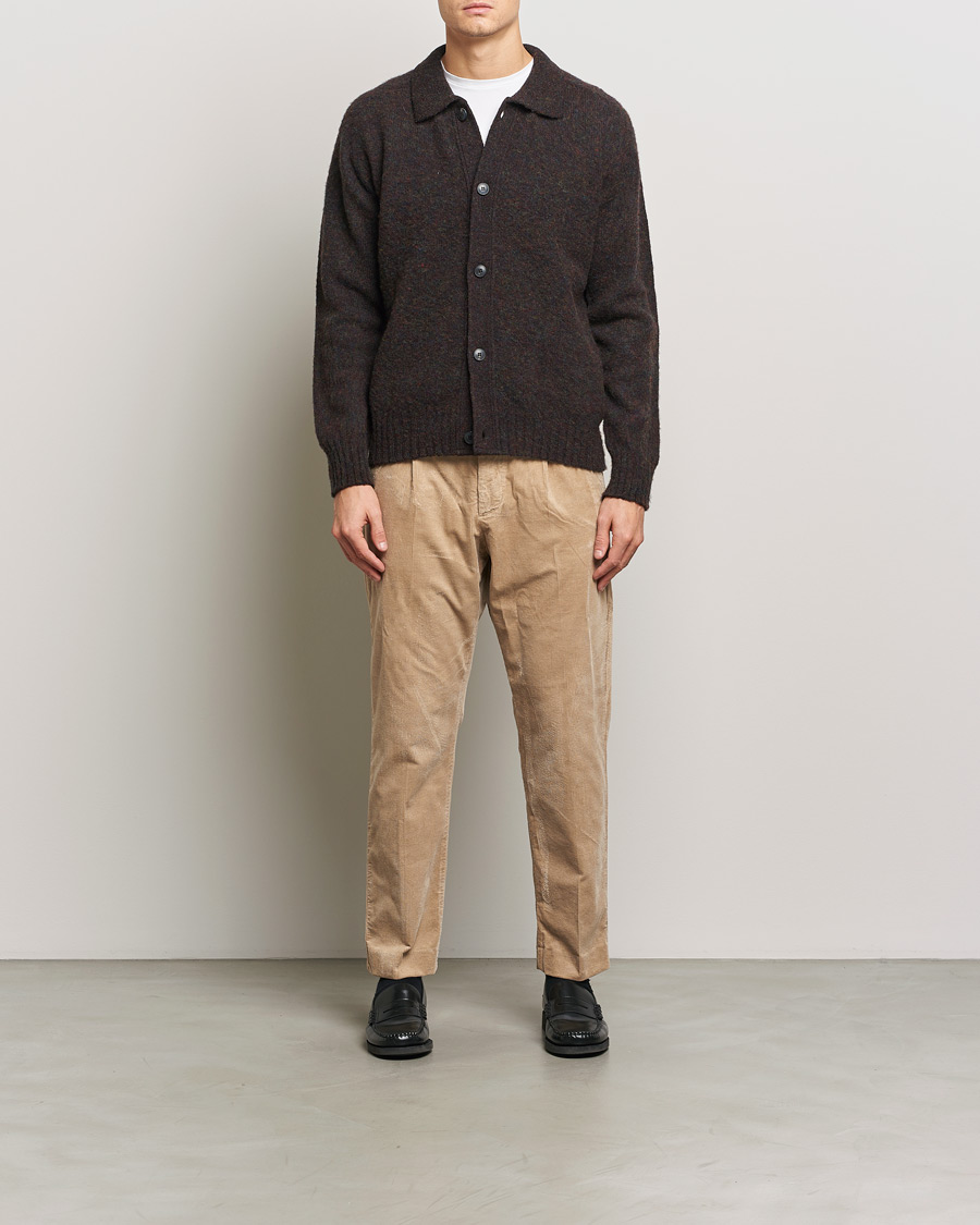 Men | Trousers | NN07 | Bill Pleated Corduroy Pants White Peppar