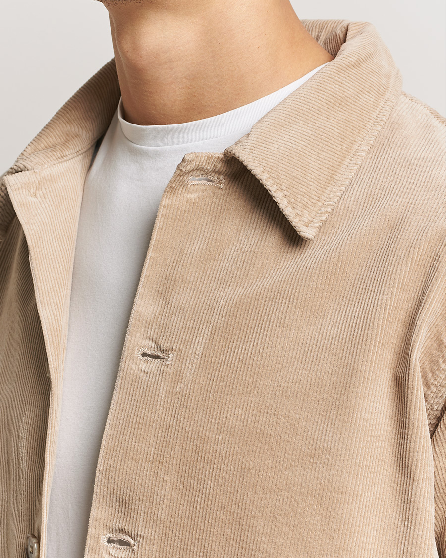 Men | Shirts | NN07 | Zander Corduroy Overshirt White Peppar