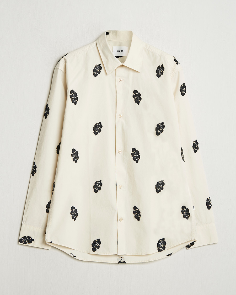 Men | Shirts | NN07 | Freddy Printed Cotton Shirt Ivory
