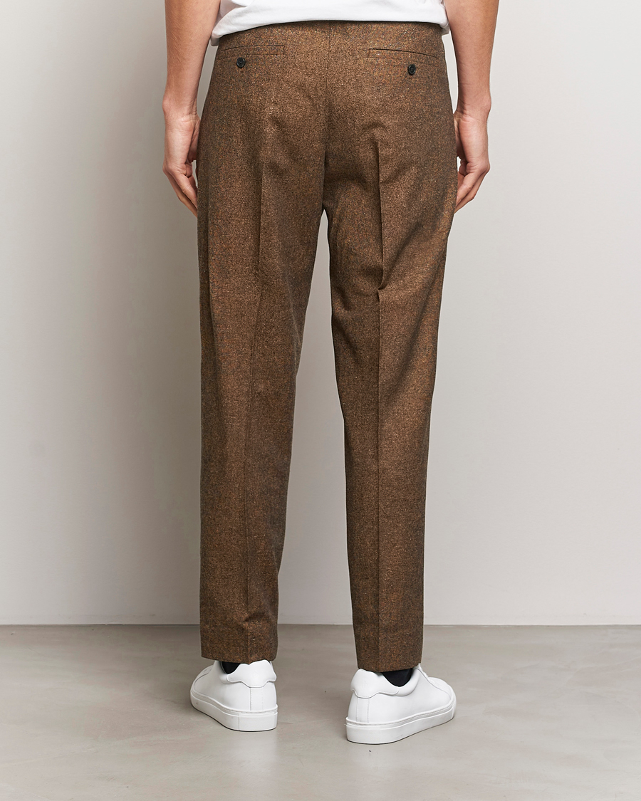 Men | Trousers | NN07 | Fritz Wool Pleated Trousers Orange Brown