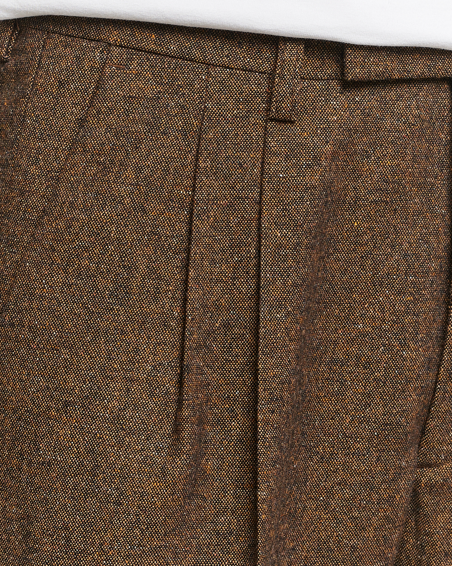 Men | Trousers | NN07 | Fritz Wool Pleated Trousers Orange Brown