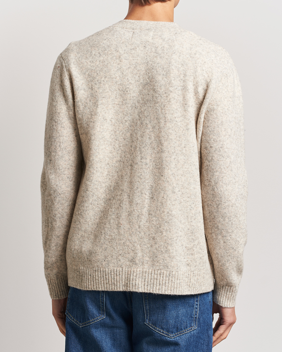 Men | Sweaters & Knitwear | NN07 | John Wool Knitted Cardigan White Peppar