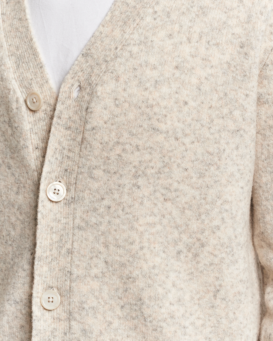 Men | Sweaters & Knitwear | NN07 | John Wool Knitted Cardigan White Peppar