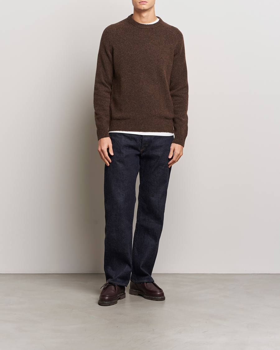 Men | Sweaters & Knitwear | NN07 | John Wool Knitted Sweater Demitasse Brown