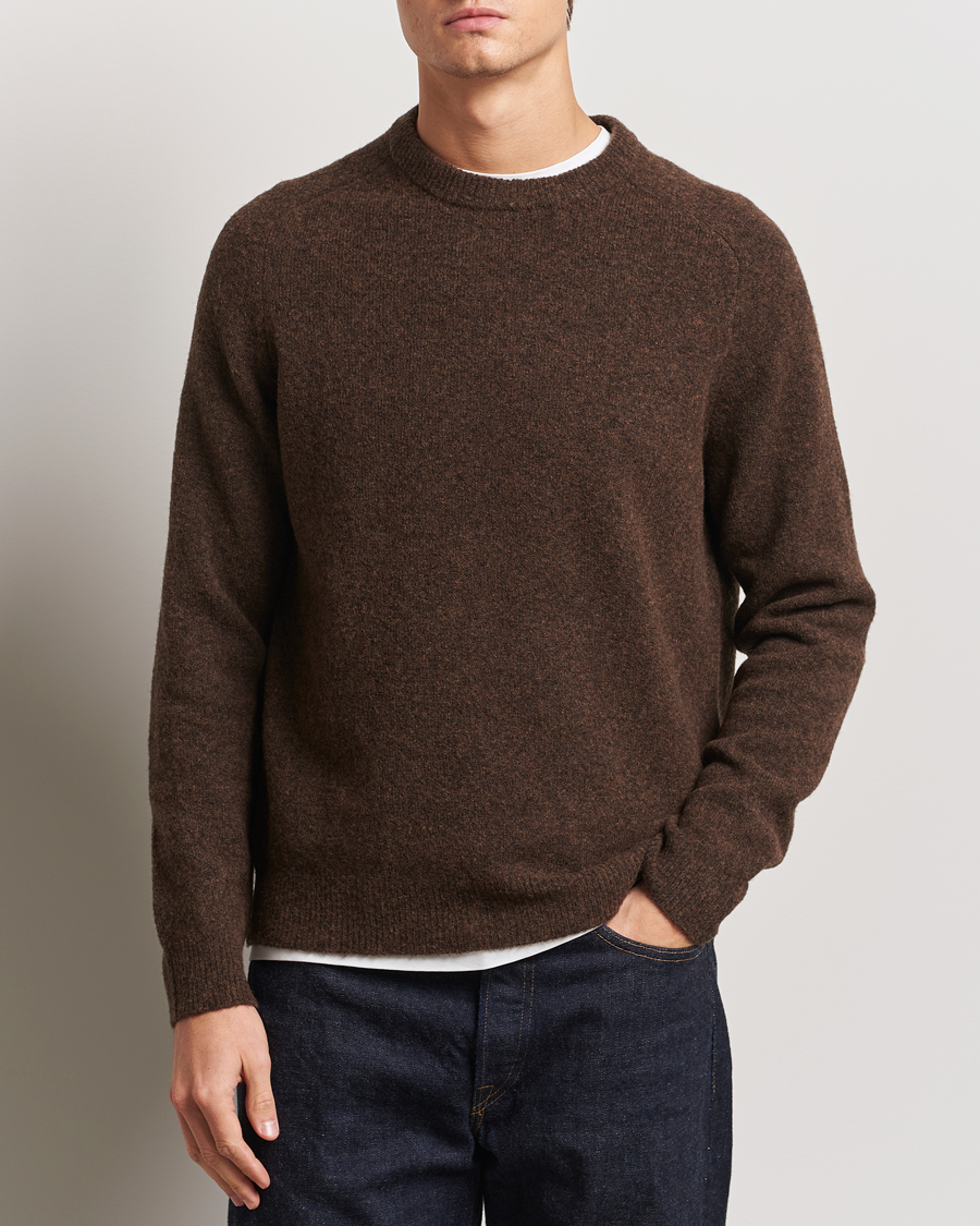 Men | Sweaters & Knitwear | NN07 | John Wool Knitted Sweater Demitasse Brown