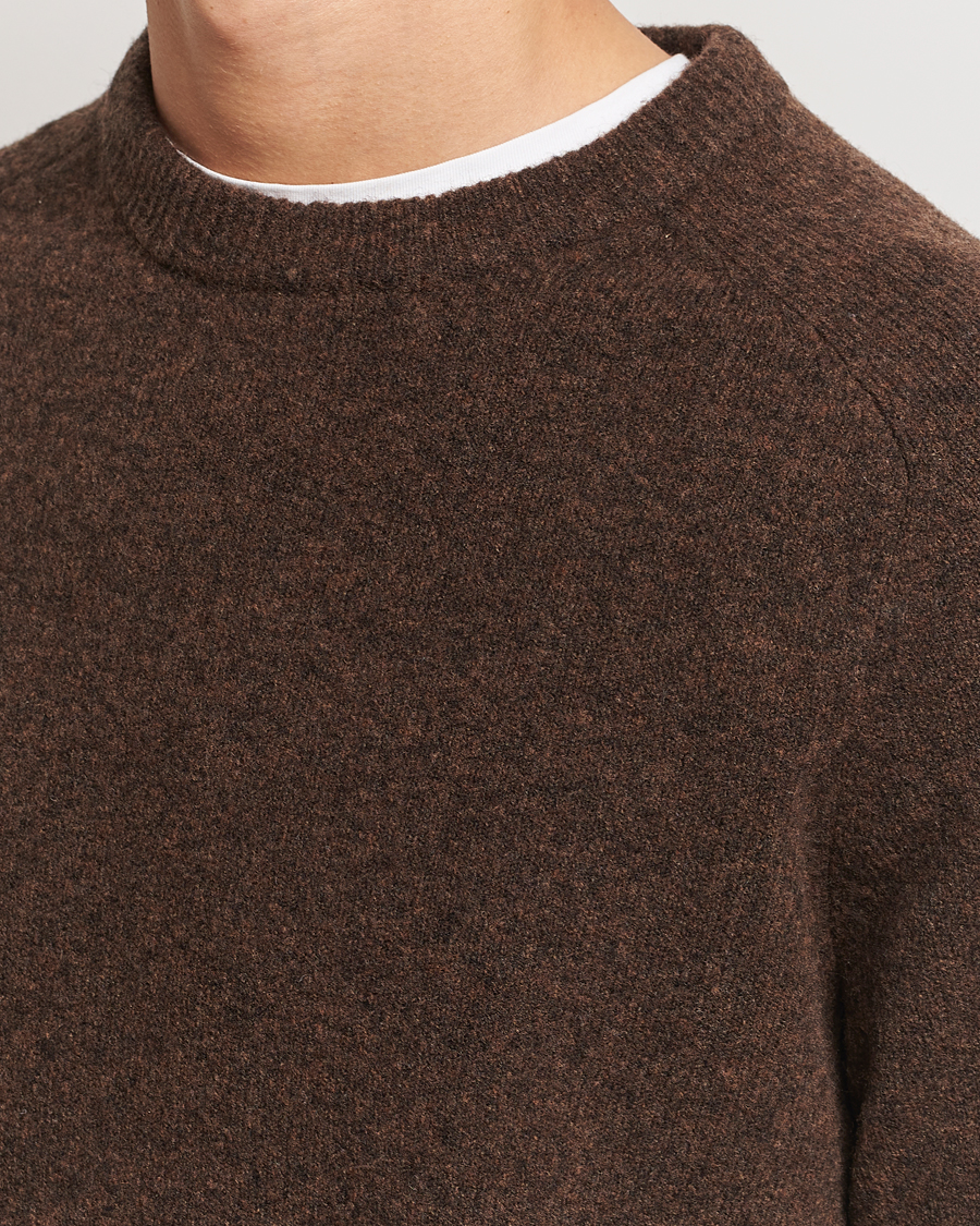 Men | Sweaters & Knitwear | NN07 | John Wool Knitted Sweater Demitasse Brown